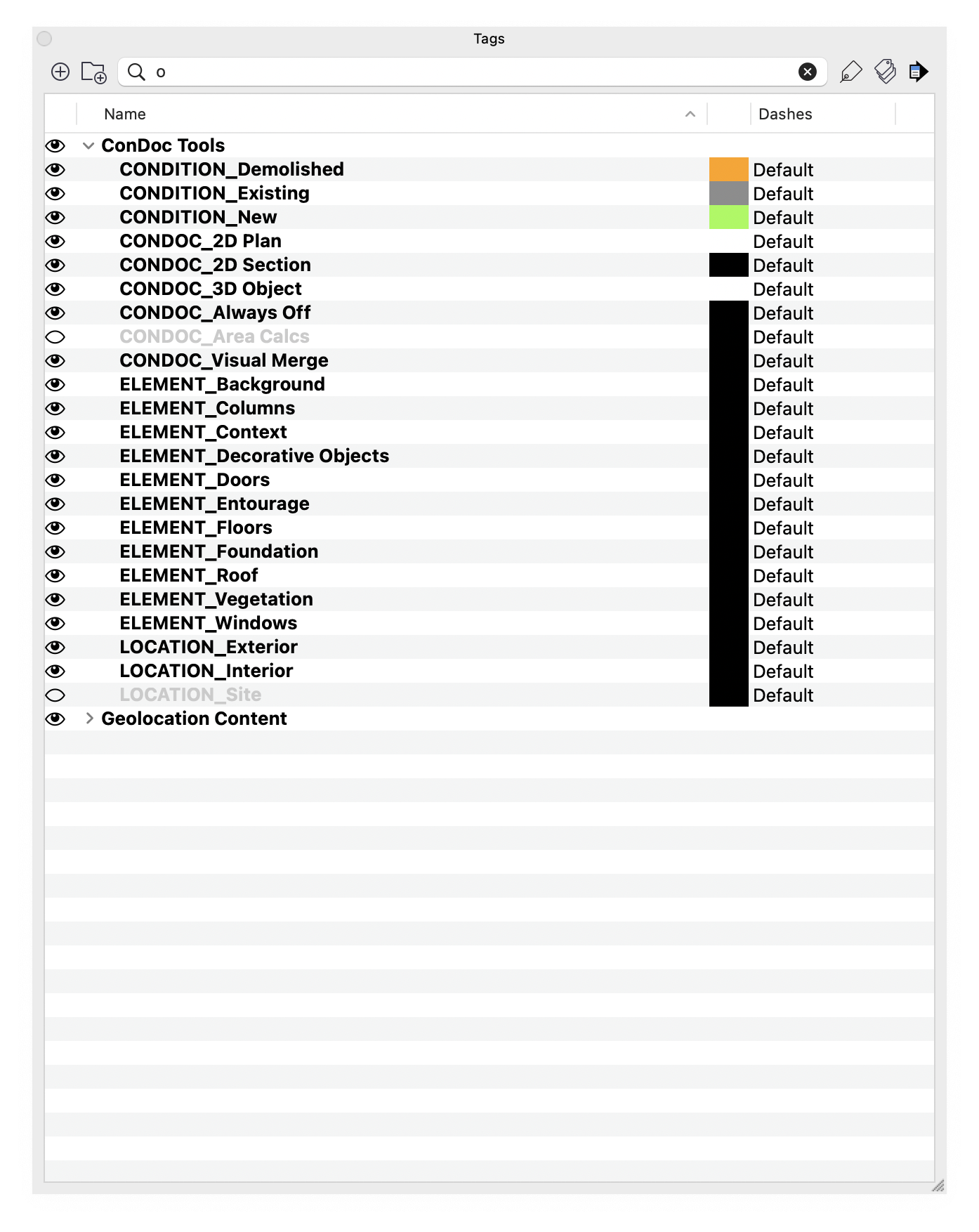 Tag window